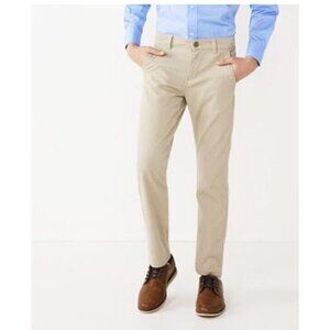 IZOD Boys Bi-Stretch Flat Front Stretch Dress Pant Medium Khaki Size 16 ITFFC00F